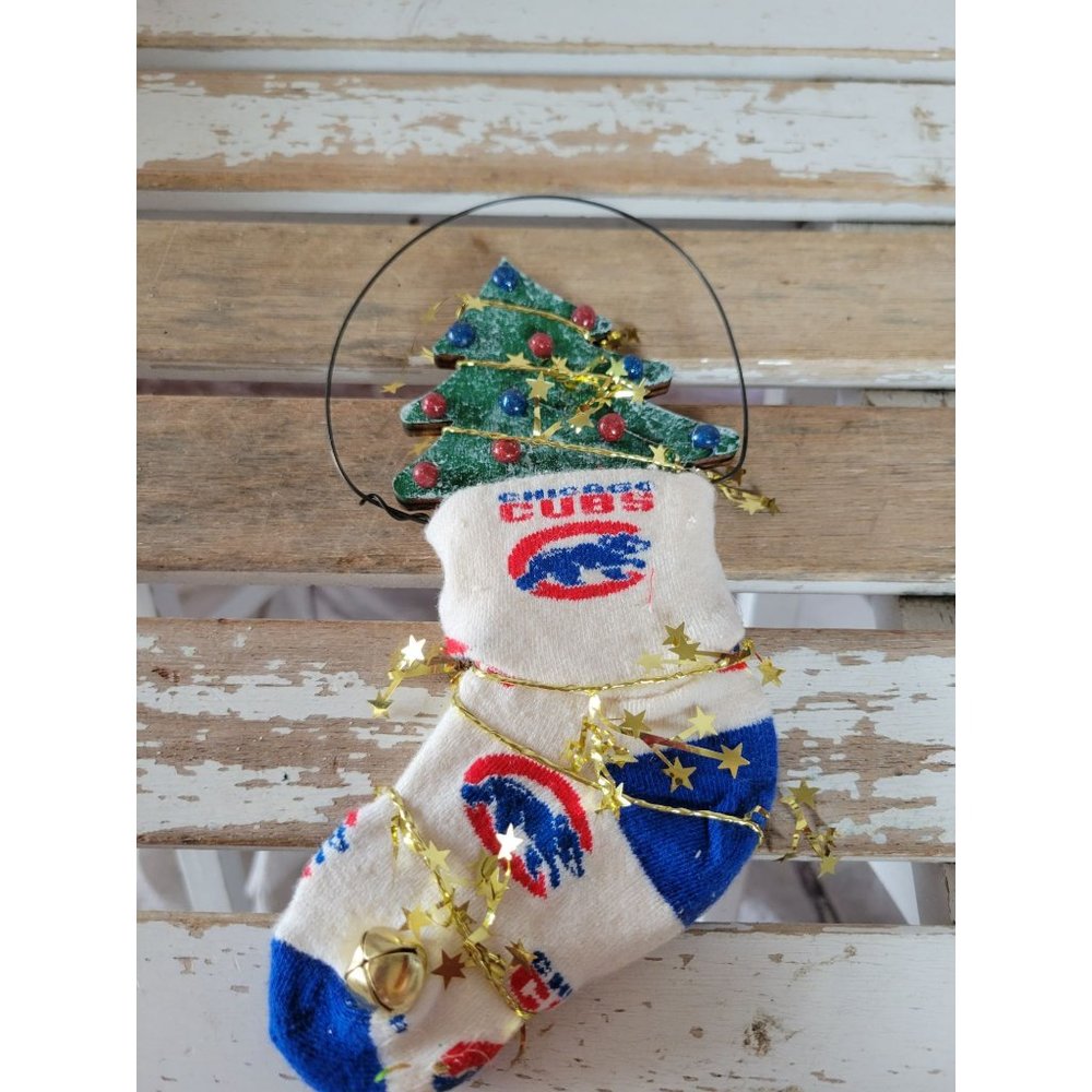 Chicago‎ Cubs homemade ornament Xmas tree baseball